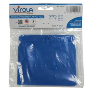 VIROLA Juego espátulas plástico 4 uds