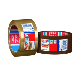 TESA CINTA EMBALAR MARRON Y TRANSPARENTE